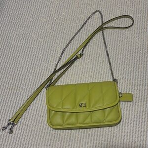 Coach Lime Green Quilted Crossbody Bag
